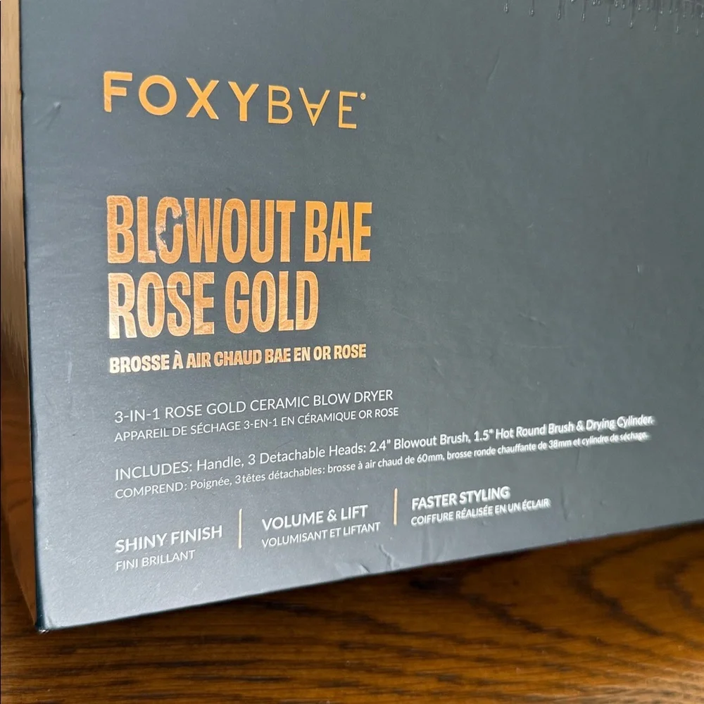 FoxyBae Blow Out Bae Rose Gold Hair Styling Set. Ceramic tourmaline.